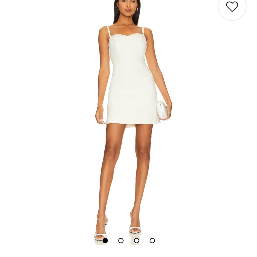 BCBGMaxAzria White Sheath Mini Dress Spaghetti Strap